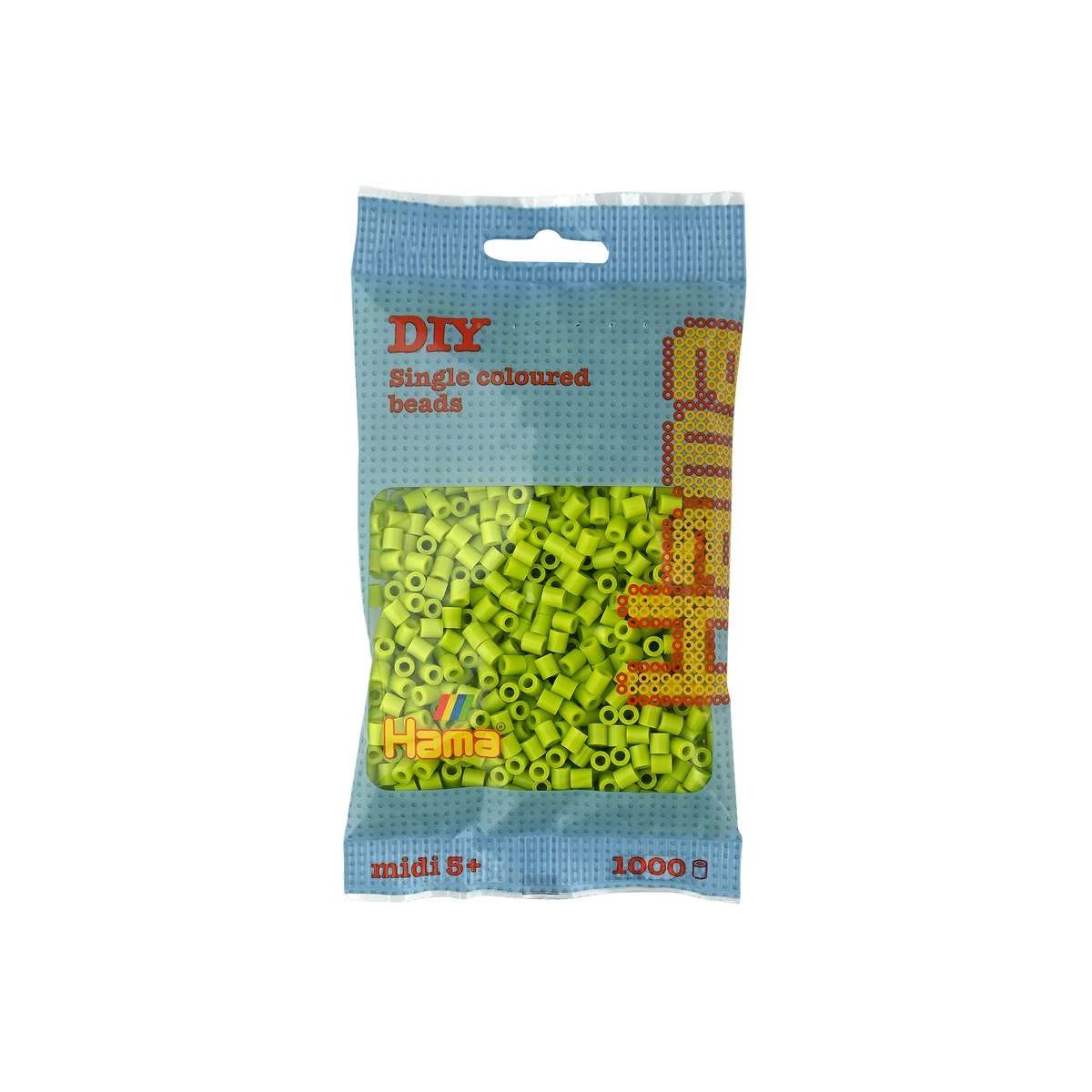 Hama Perler - 1000 stk lime - Midi (207-104)