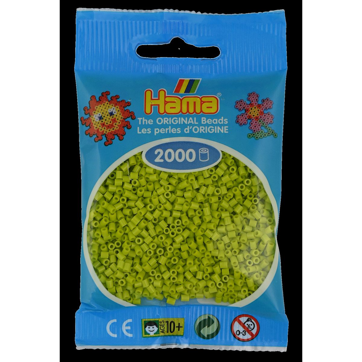 Hama Mini Perler 2.000 stk lime - Mini (501-104)