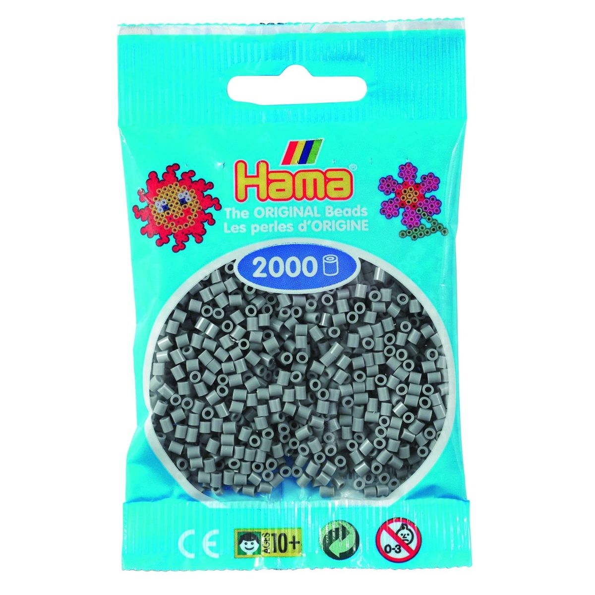 Hama Mini Perler 2.000 stk grå - Mini (501-17)