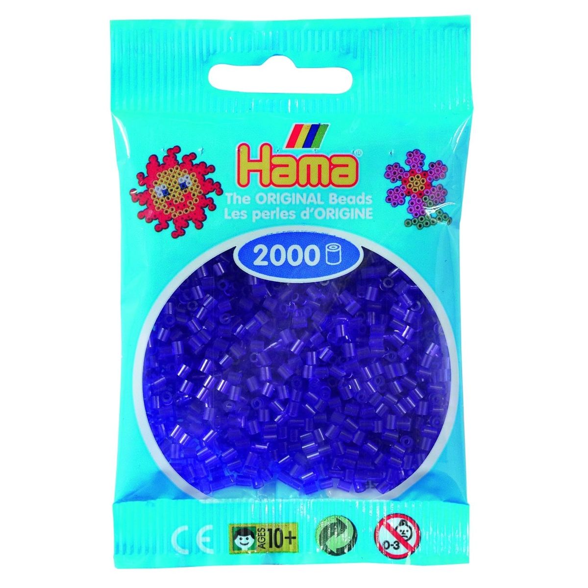 Hama Mini Perler 2.000 stk transp. lilla - Mini (501-24)