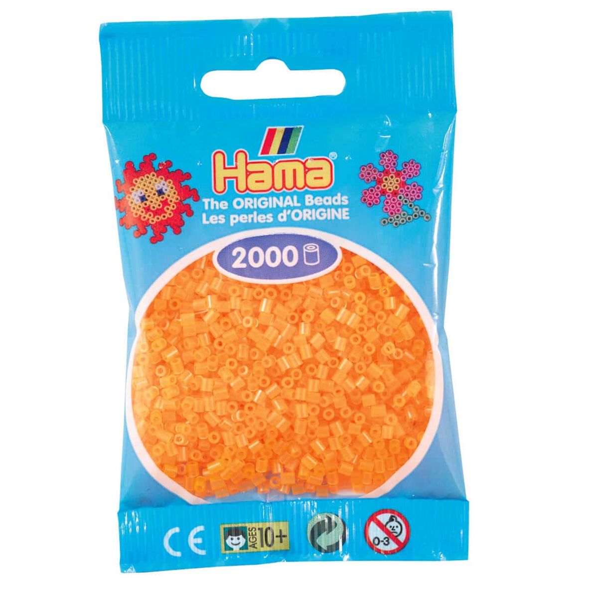 Hama Mini Perler 2.000 stk neon orange - Mini (501-38)