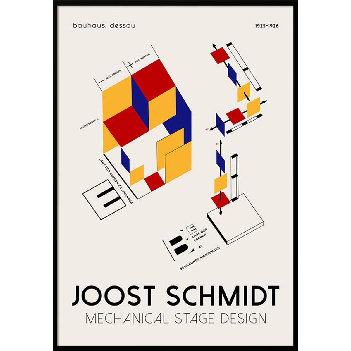 Joost Schmidt plakat - Mechanical Stage Design