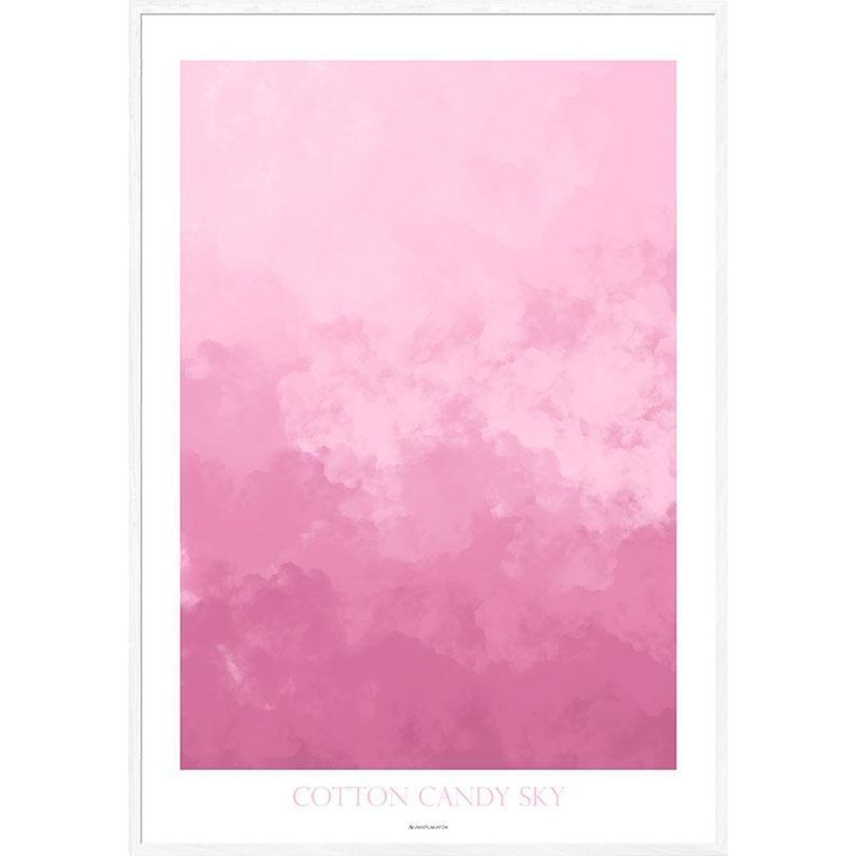 Cotton Candy Sky - Pragtfuld pink og lidt "skyet" plakat