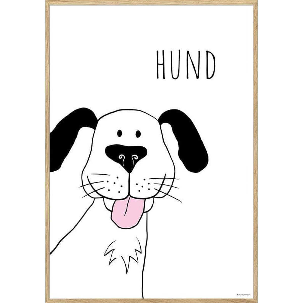 Enkel børneplakat med hund