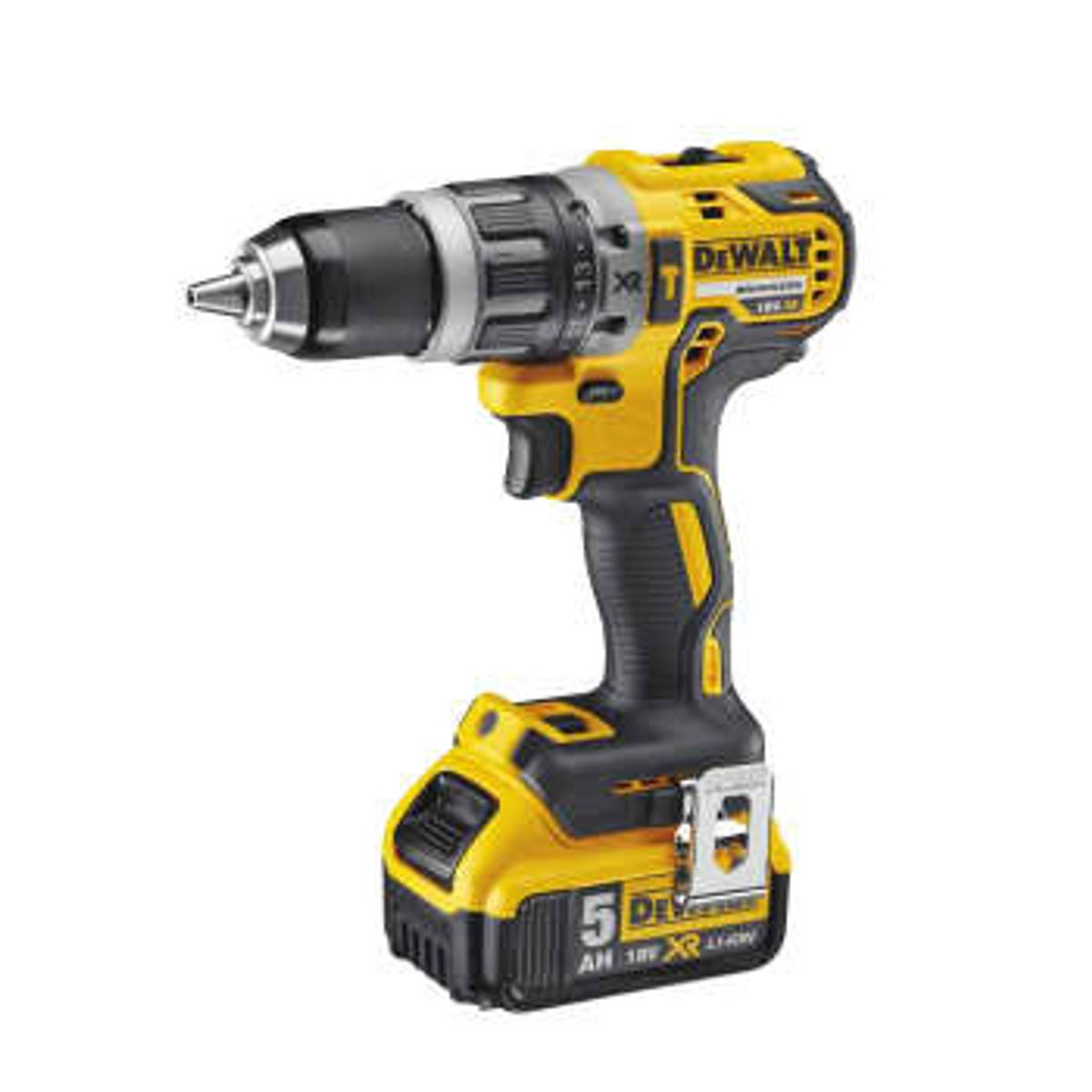 DEWALT 18V XR slagboremaskine DCD796P2-QW, 2 x 18 V/5,0 Ah