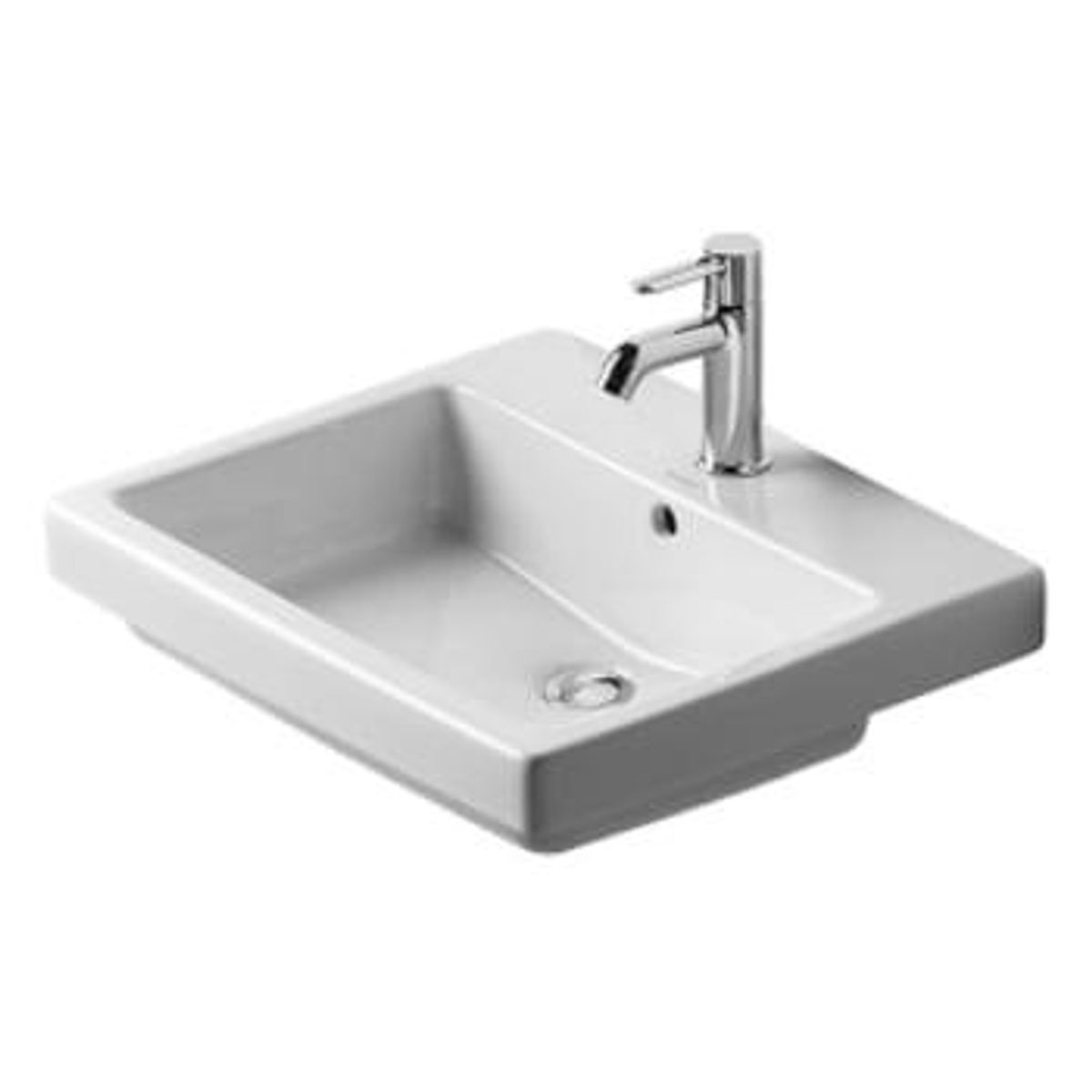 Duravit Vero vask 55 cm til nedfældning med hanehul