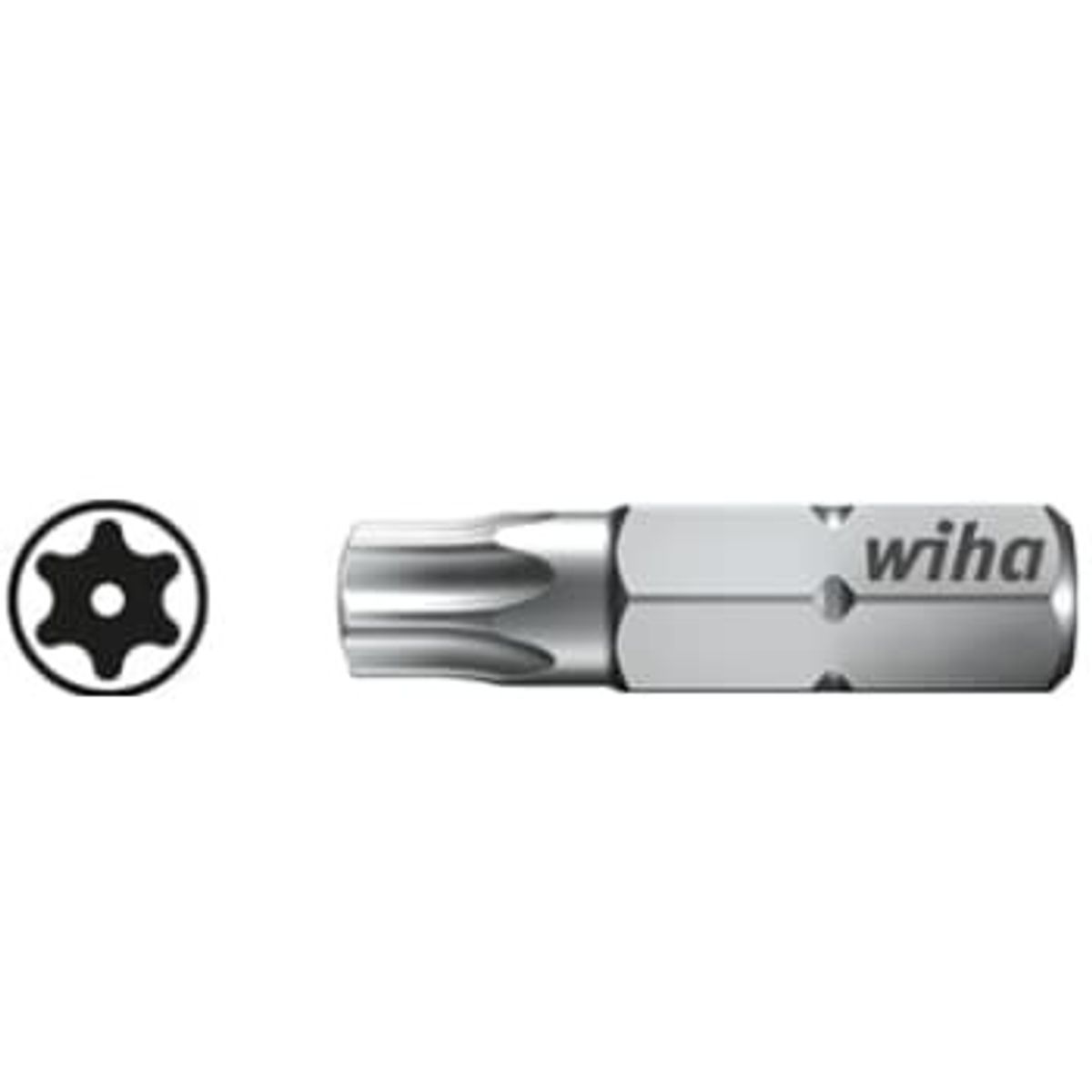 Wiha bits 25 mm, TORX® T8H Tamper (med boring) 1/4