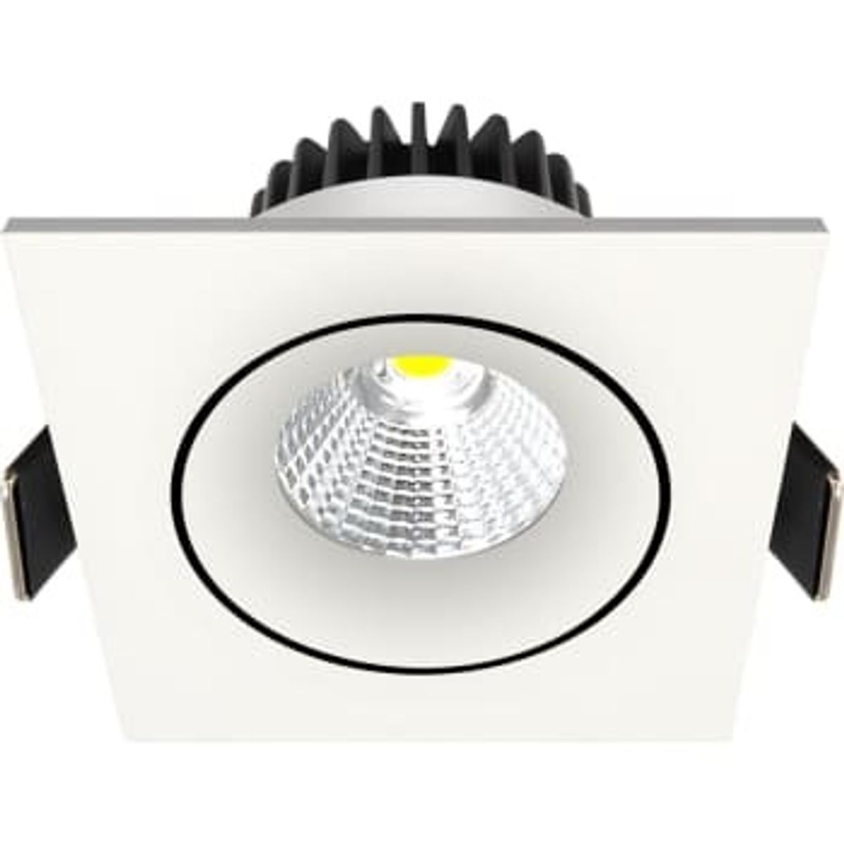 Nordtronic Downlight Velia Tilt LED 10,9W 2700K, 230V firkantet, hvid