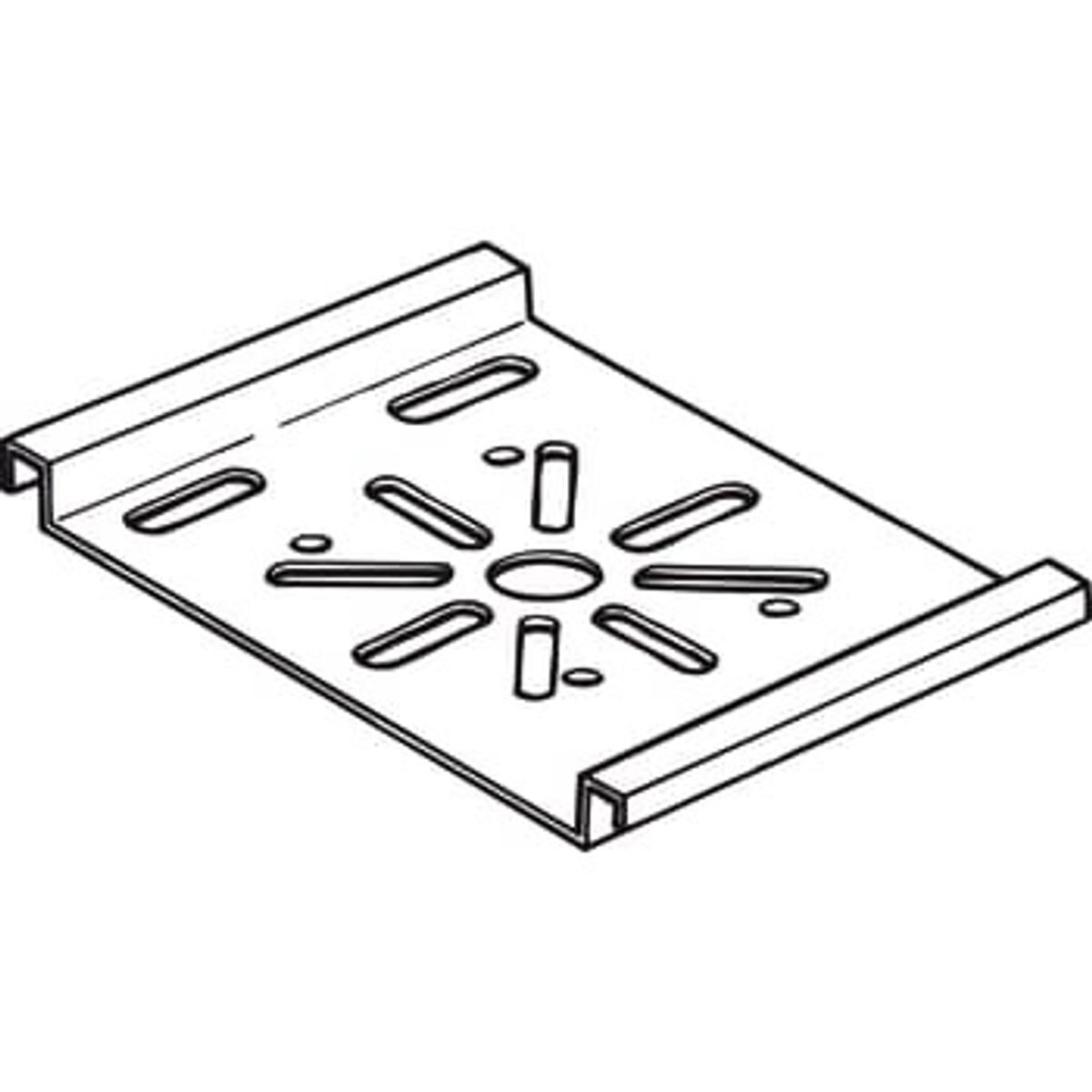 Legrand Montageplade Horisontal GLO-4 galvaniseret