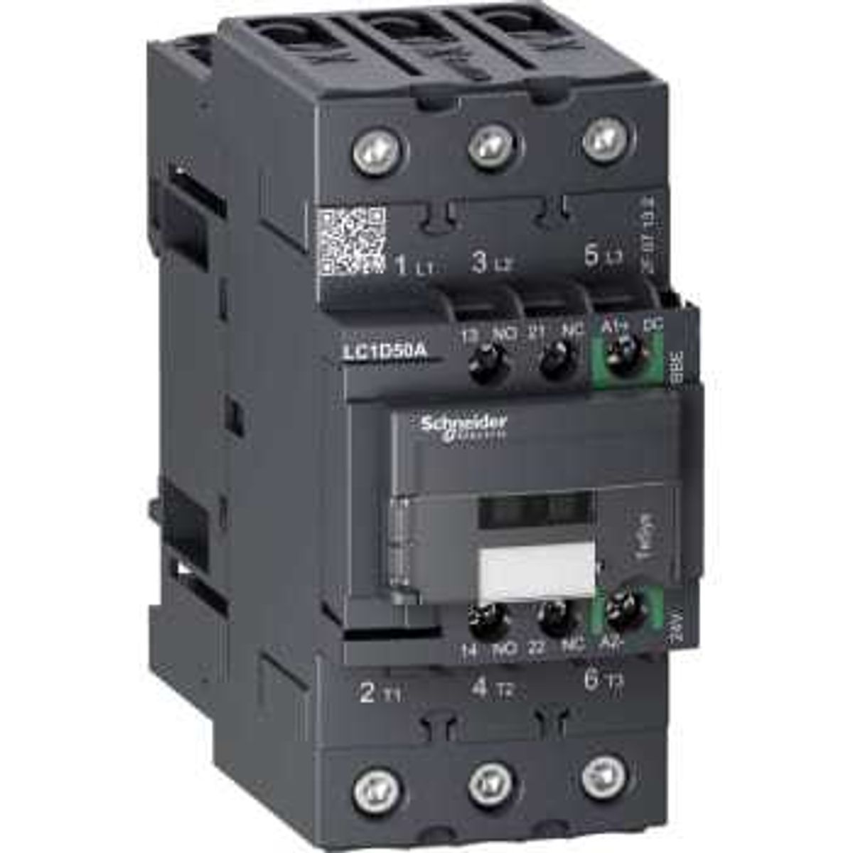 Schneider Electric Kontaktor Tesys D LC1D50ABBE 50A 3P 24V DC PLC 500mA