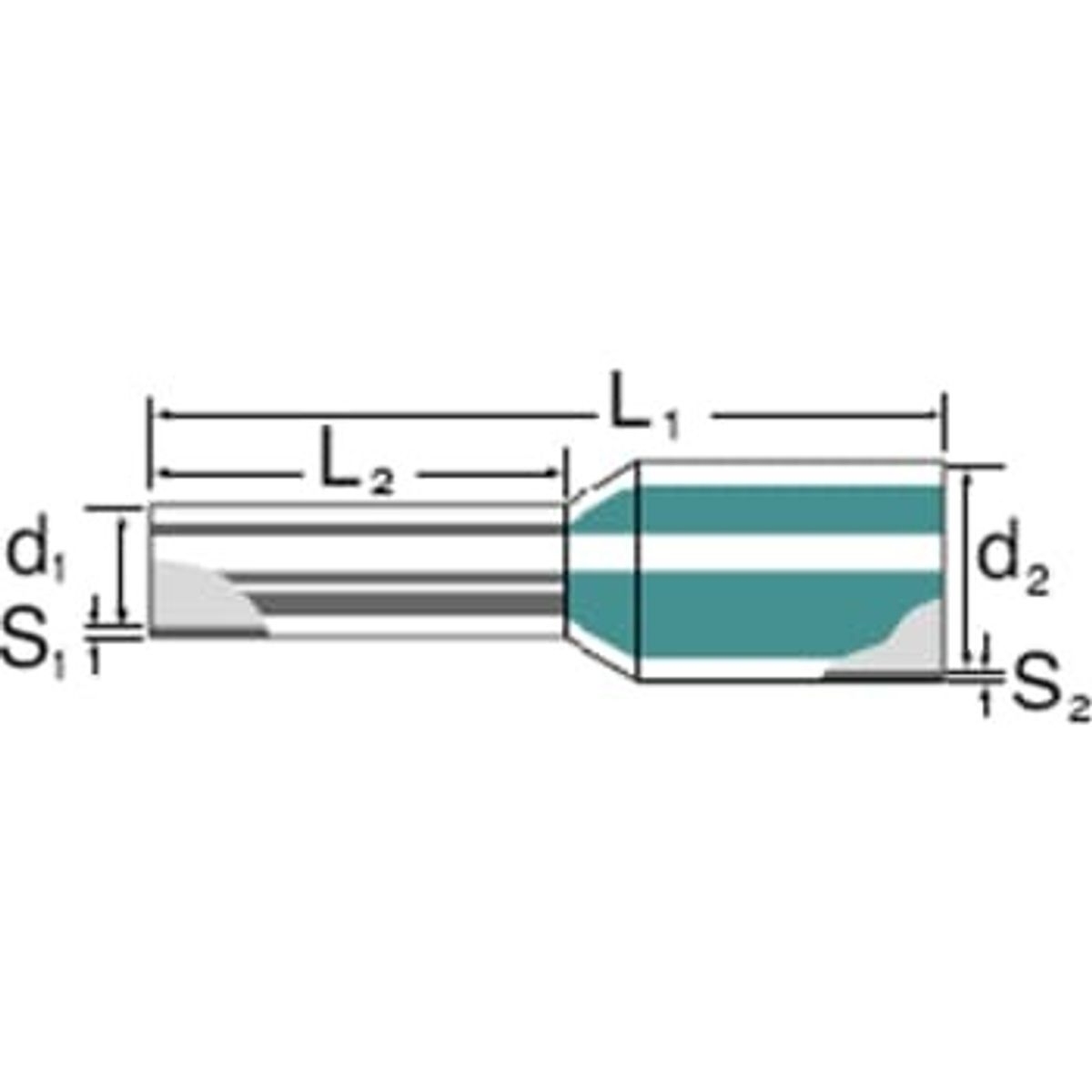 Weidmüller Tylle isol 1,0mm2 r&oslash;d p100 (500 stk)