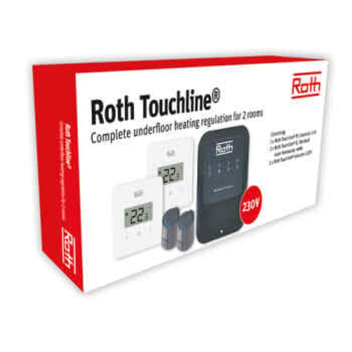 Roth Touchline rumregulering for 2 rum trådløs