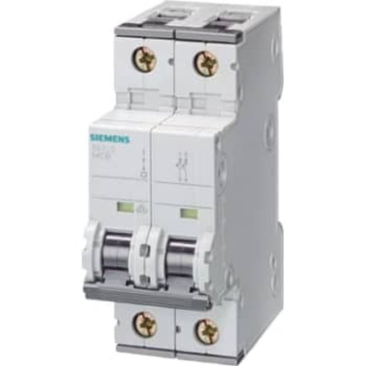 Siemens Automatsikring C 8A, 2P, 6kA, 5SY6208-7