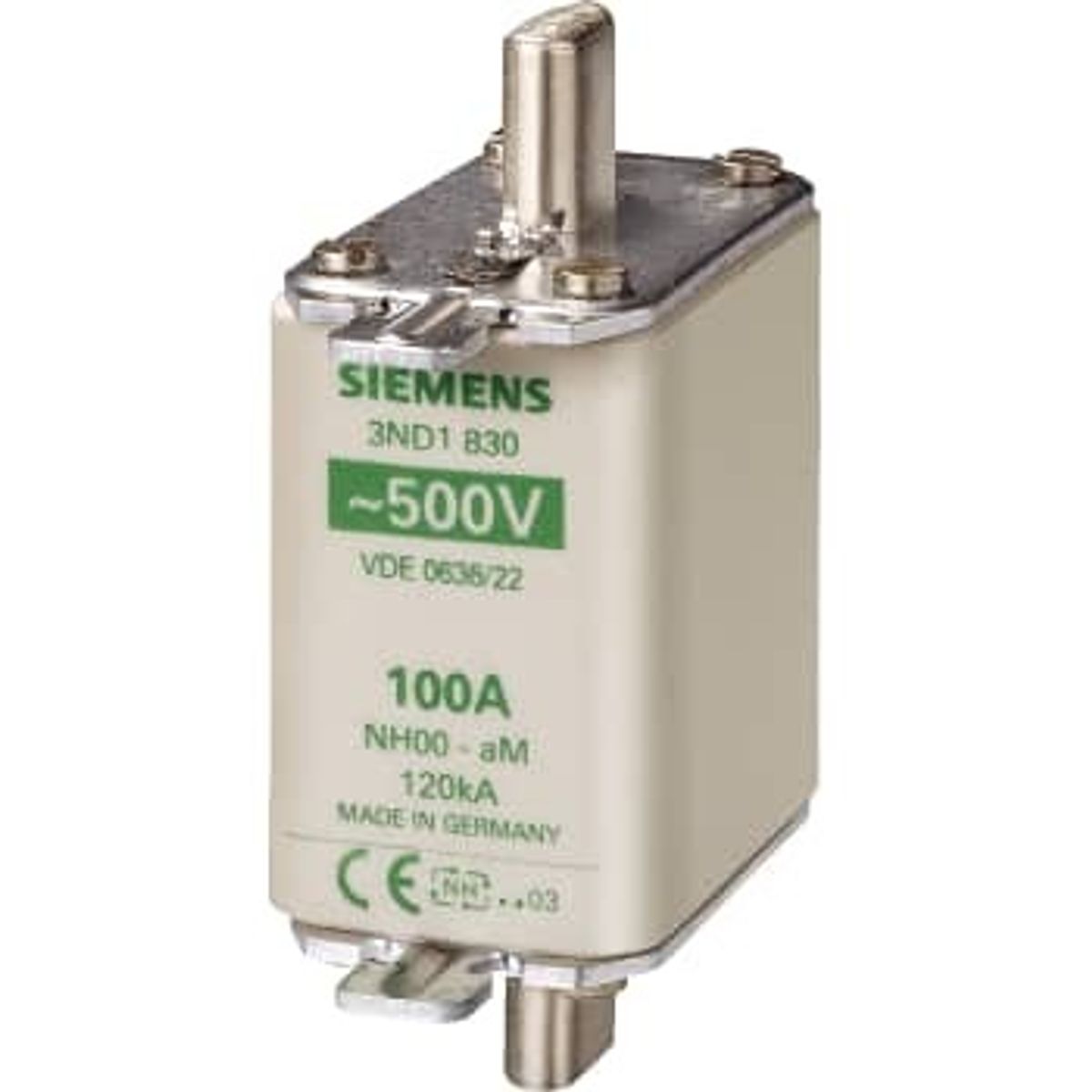 Siemens Sikring nh 00-am 100a 500v (3 stk)