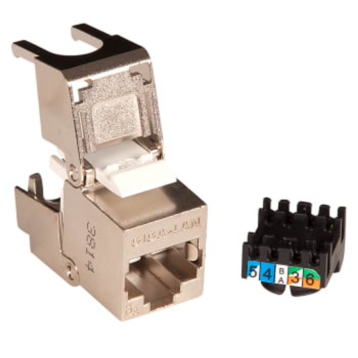 Lan-com Konnektor Keystone Pro FTP Kat.6 RJ45 flip jack