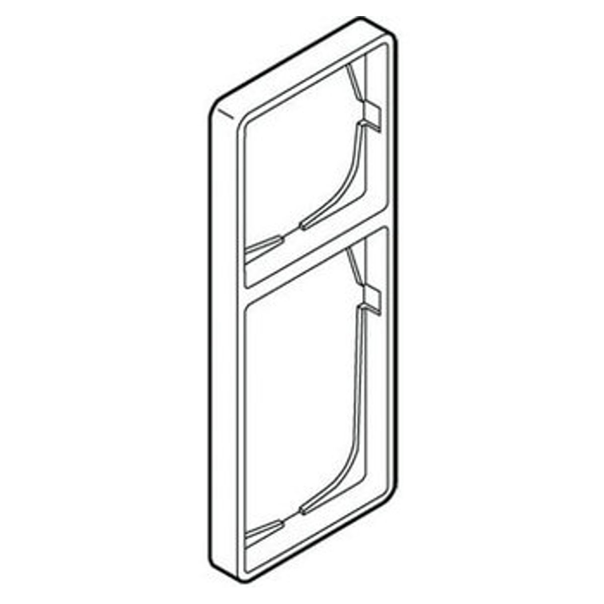 LK FUGA® ramme Baseline 50 2½ modul stålmetallic