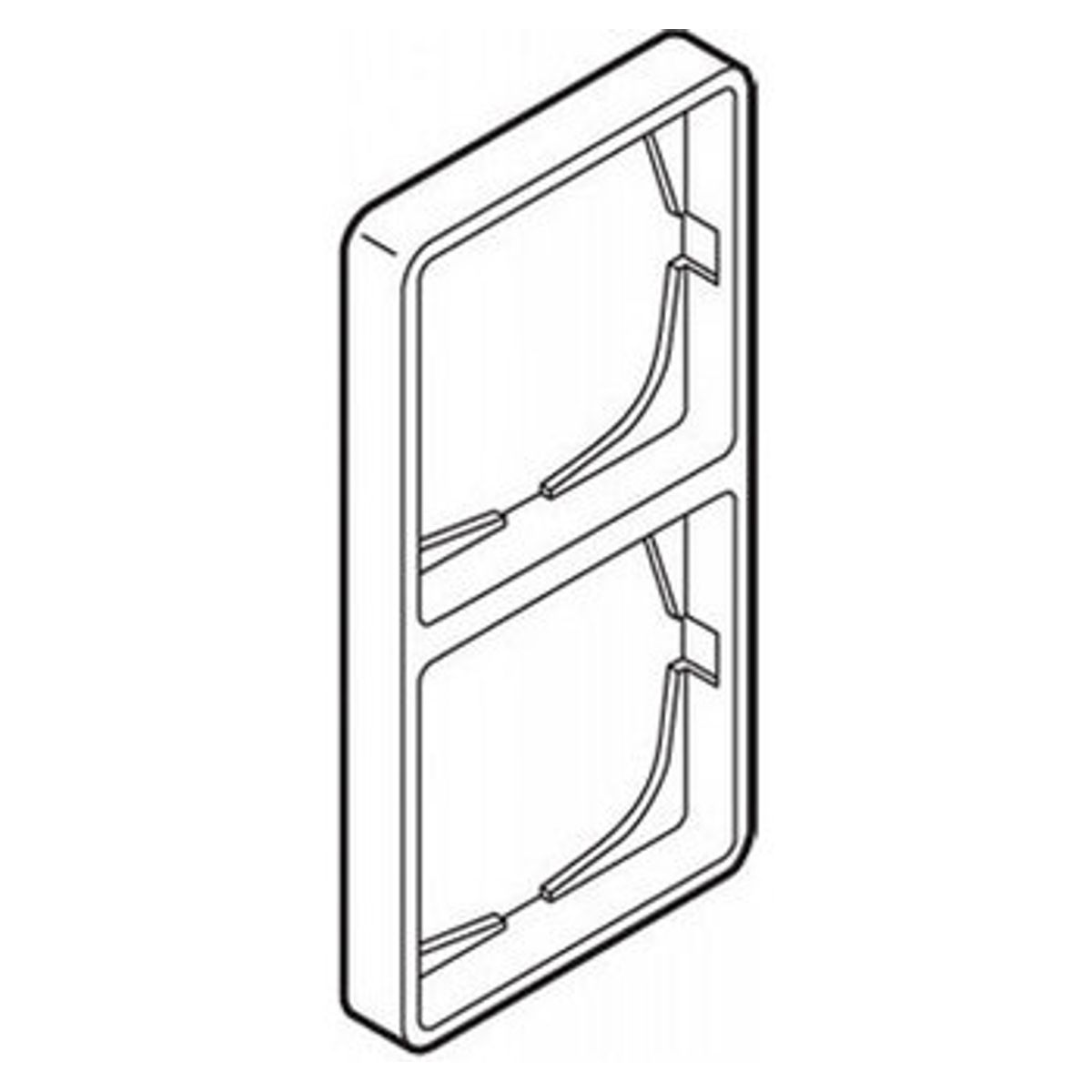 LK FUGA® ramme Baseline 50 2 modul stålmetallic