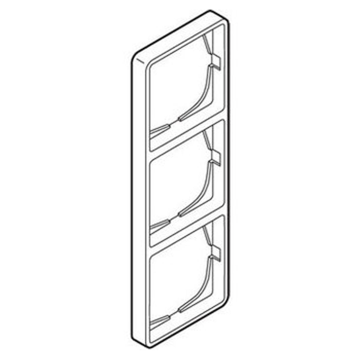 LK FUGA® ramme Baseline 50 3 modul lysegrå