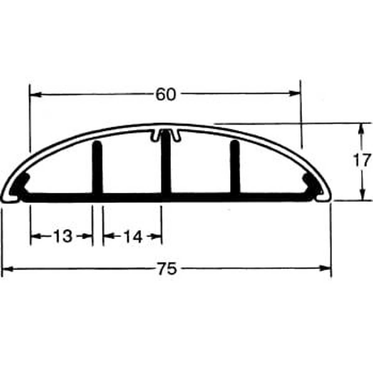 Tehalit Gulvliste sla 180750 n alu (2 mtr)