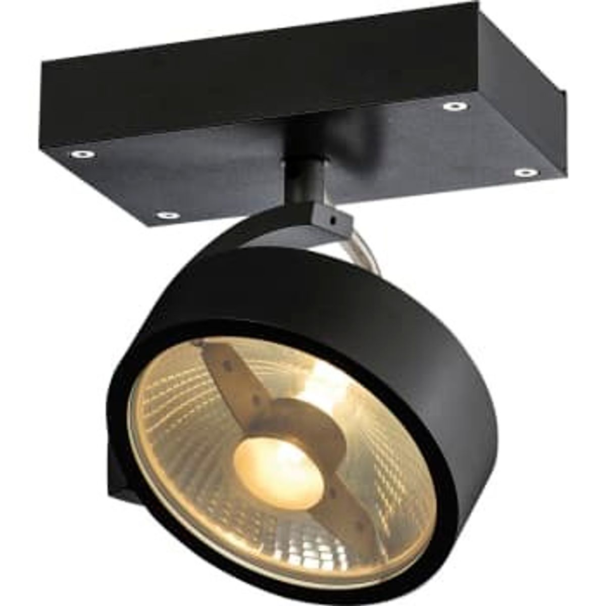 SLV KALU 1 QPAR111, væg- og loftlampe, sort, maks. 75W