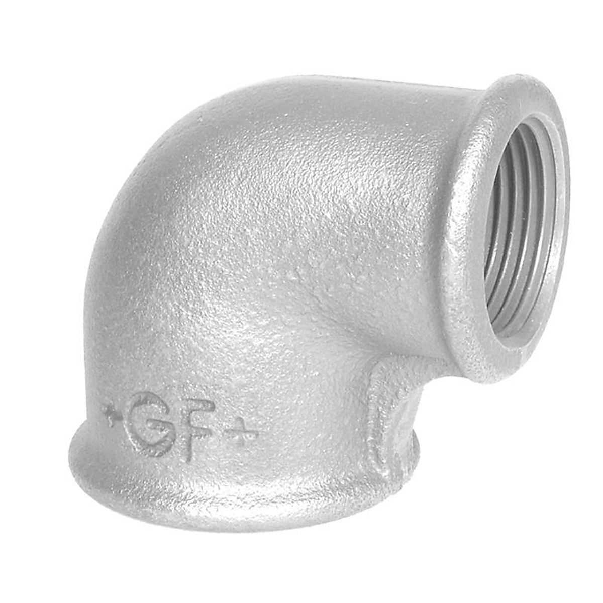 Georg Fischer vinkel 90° galvaniseret reduceret 1.1/2-1.1/4'' muffe-muffe