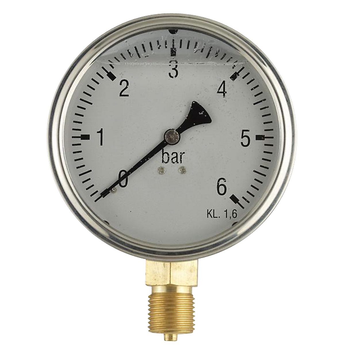 Erik Færgemann Vakuum-manometer Ø100 mm, 1/2'' (ned), glycerinfyldt, -1/+5 bar