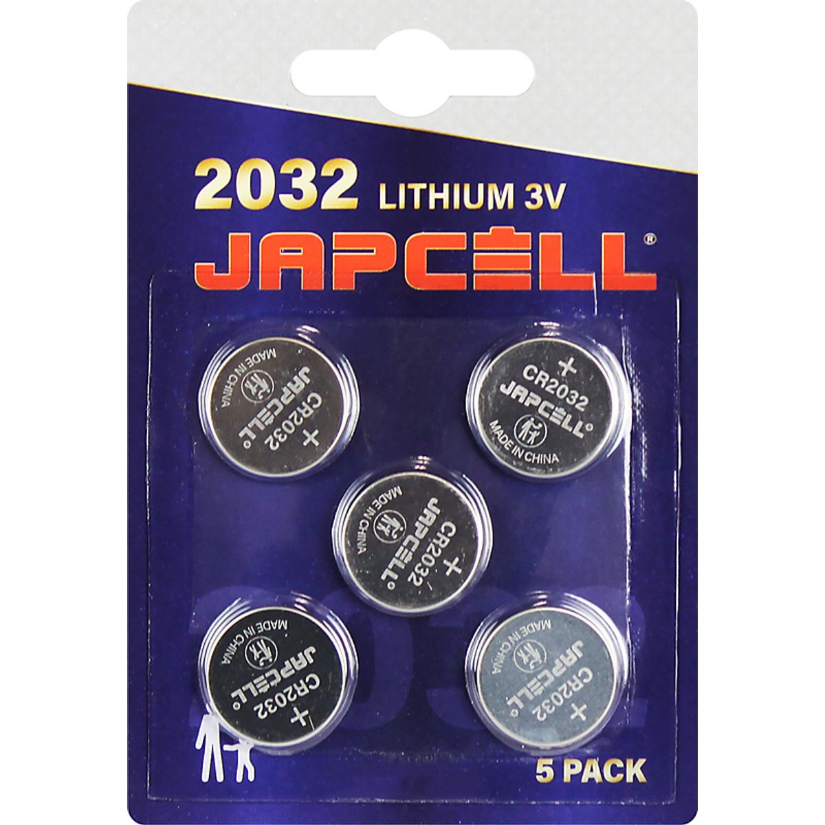 Japcell batteri 3,0V CR2032 lithium - pakke a 5stk