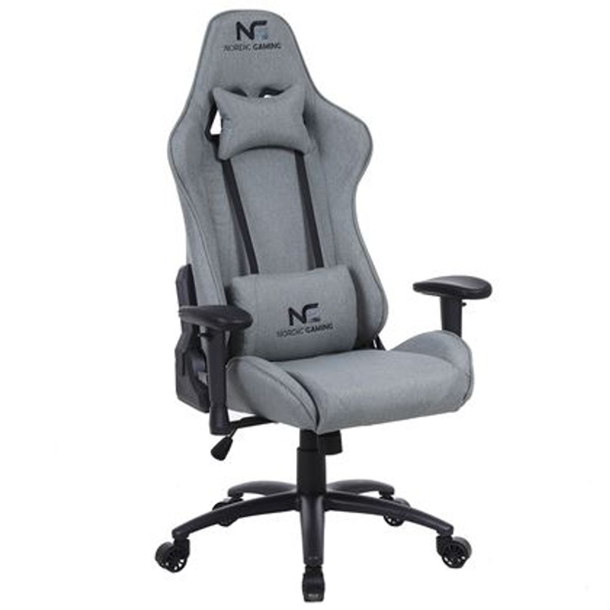 Nordic Gaming Racer Gamer Stol - Fabric - Grey