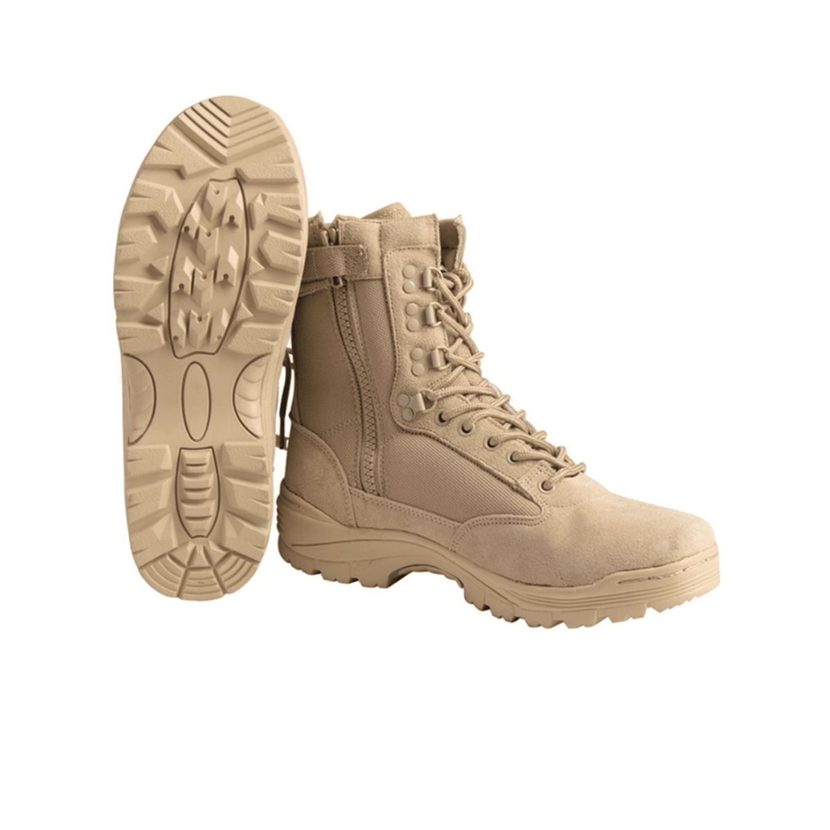 Vandrestøvler med YKK lynlås | Khaki Tactical Boots - Mil-Tec - 10