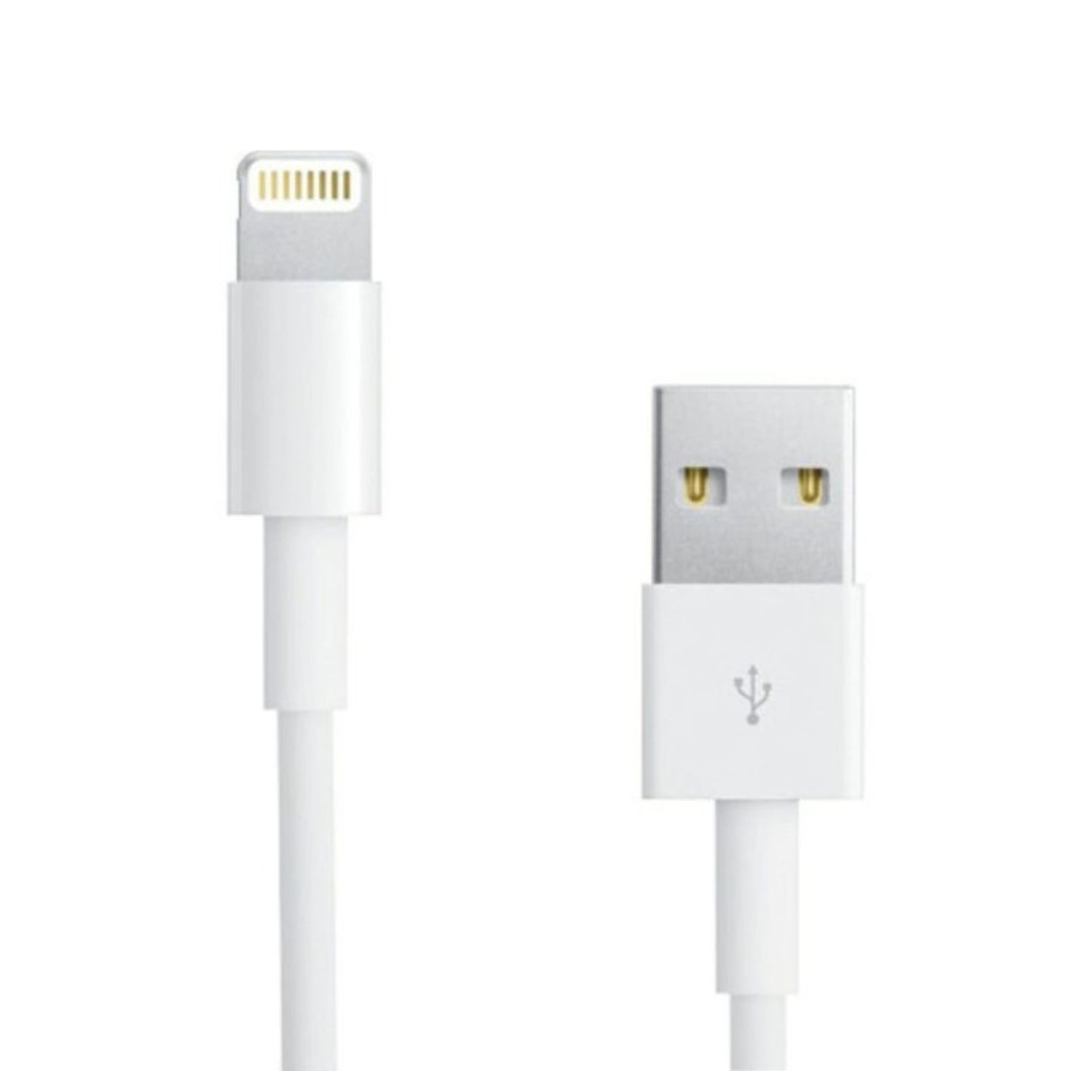 USB-A til Lightning til kabel for iPhone/iPad Hvid Gummi - 100 cm