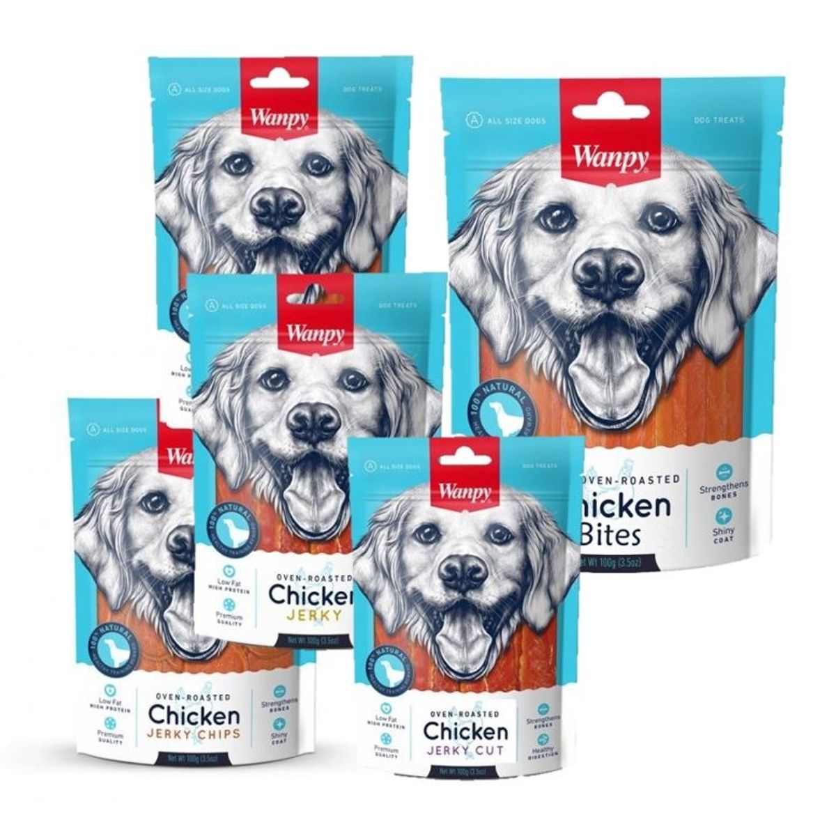 Wanpy Chicken 100g. Flere varianter.