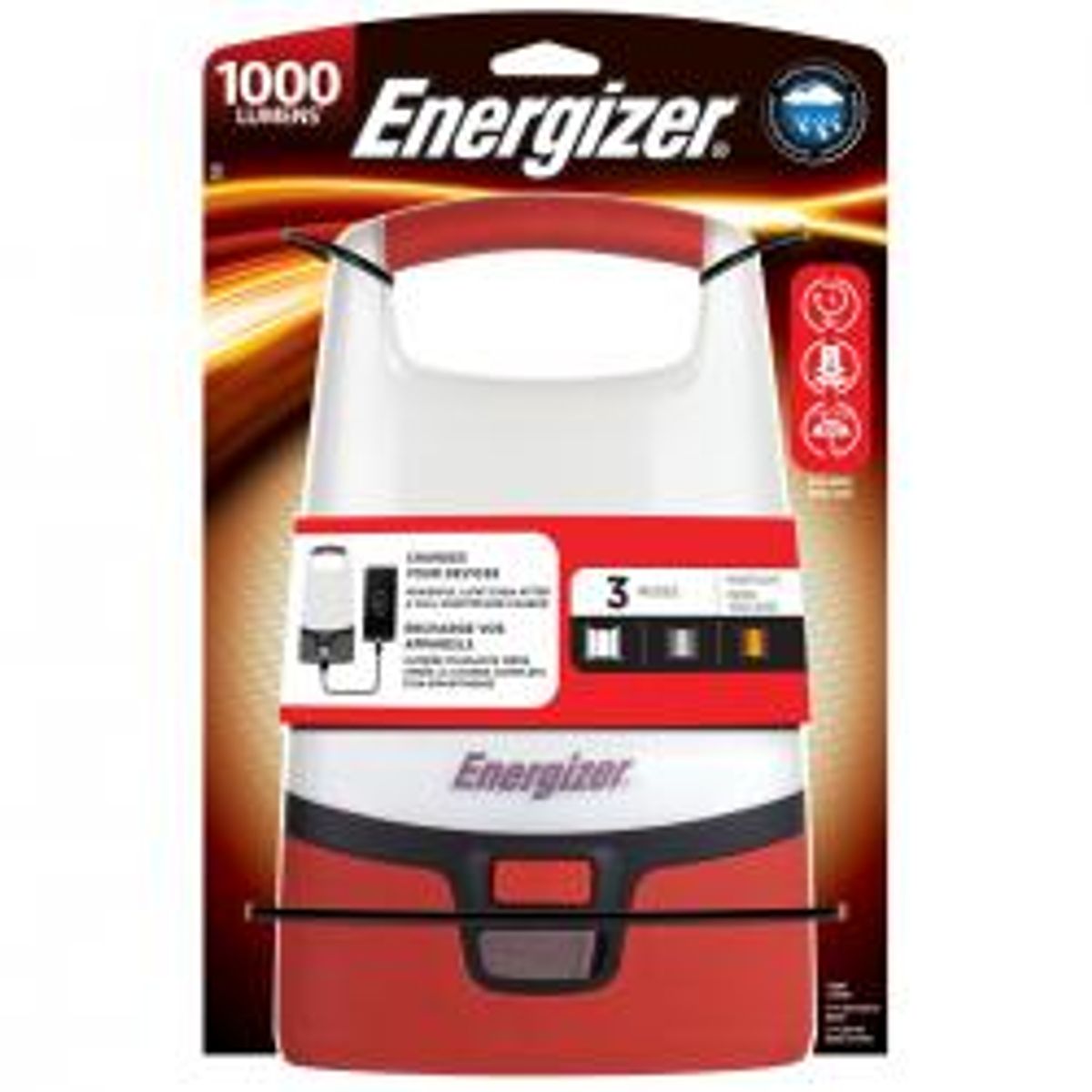 Energizer LED Campinglanterne 1000 lumen - indbygget powerbank