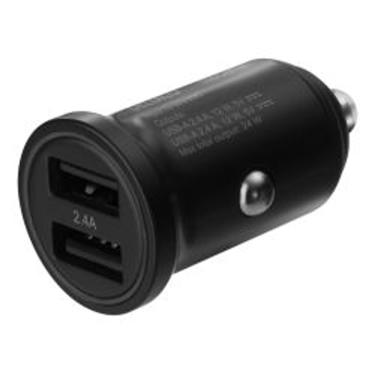 Deltaco 12/24 V Usb Car Charger With Dual Usb-a Ports, 24 W, Black - Billader