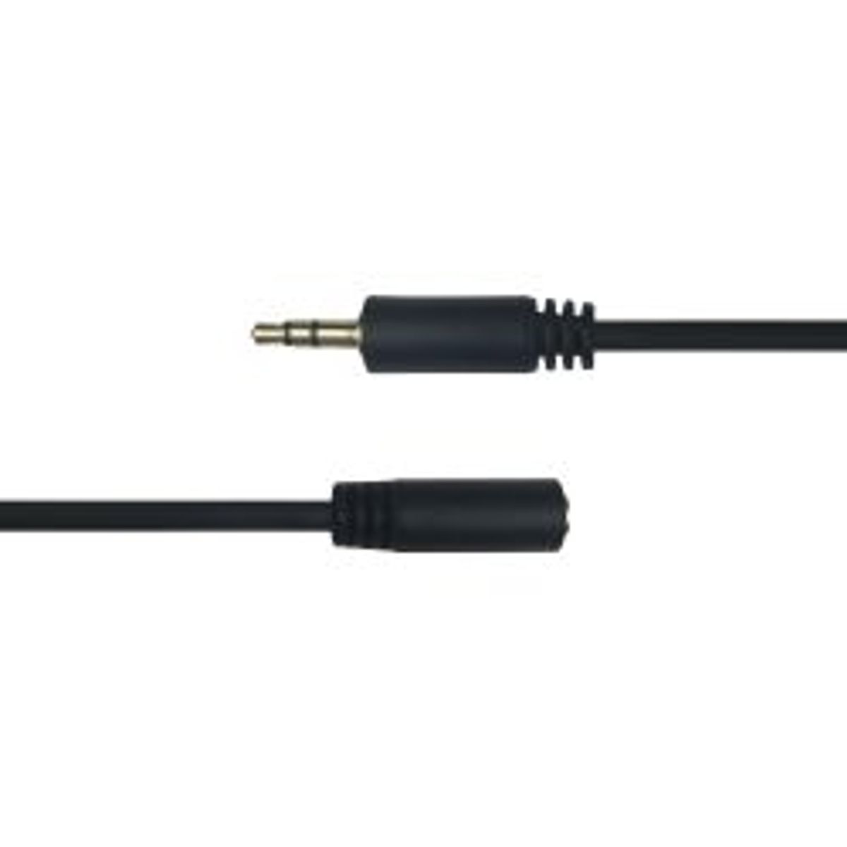 Deltaco Audio Cable, 3.5mm, Gold-plated, 2m, Black - Ledning