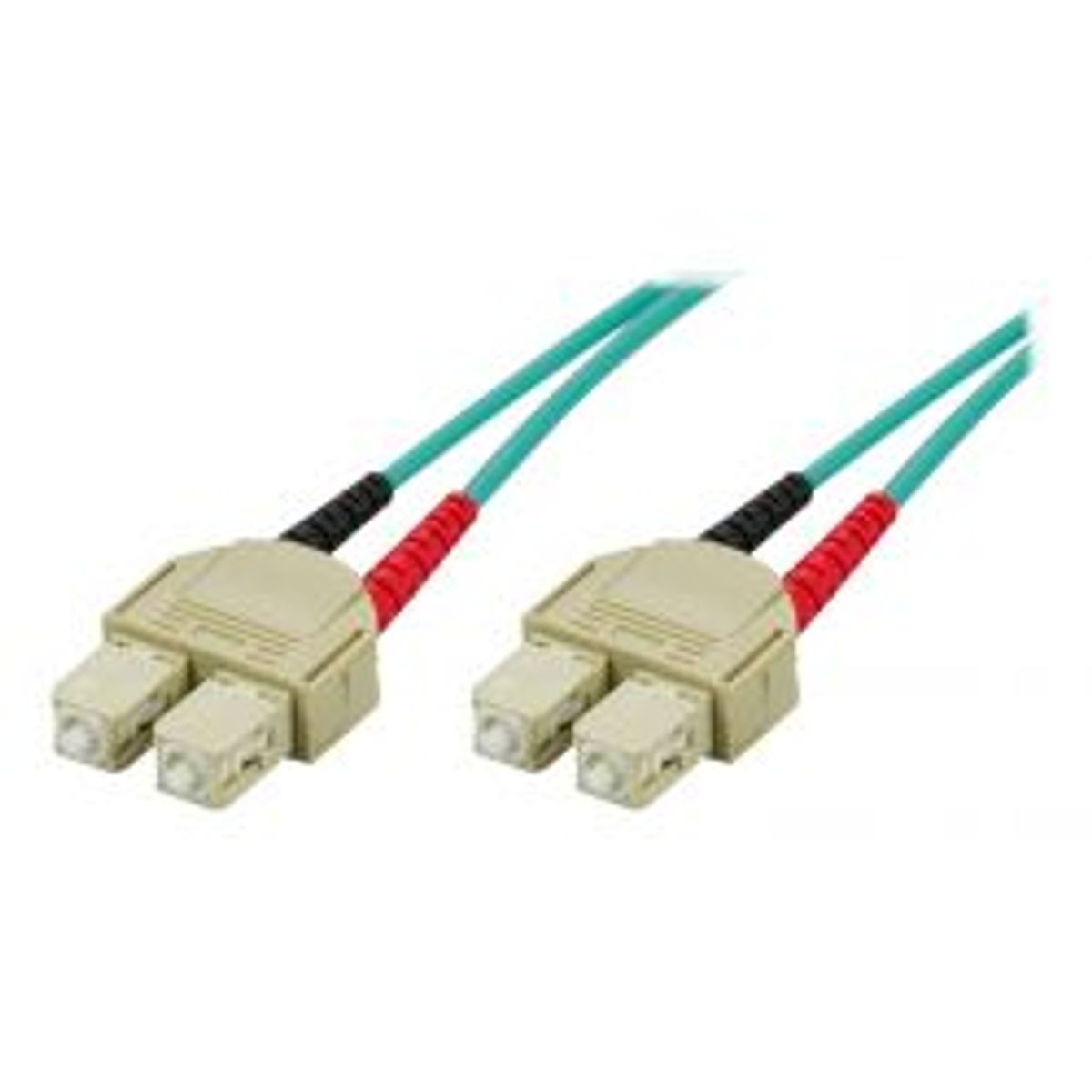 Deltaco Om3 Fiber Cable, Sc - Sc, Duplex, Multimode, 50/125, 0,5m - Ledning