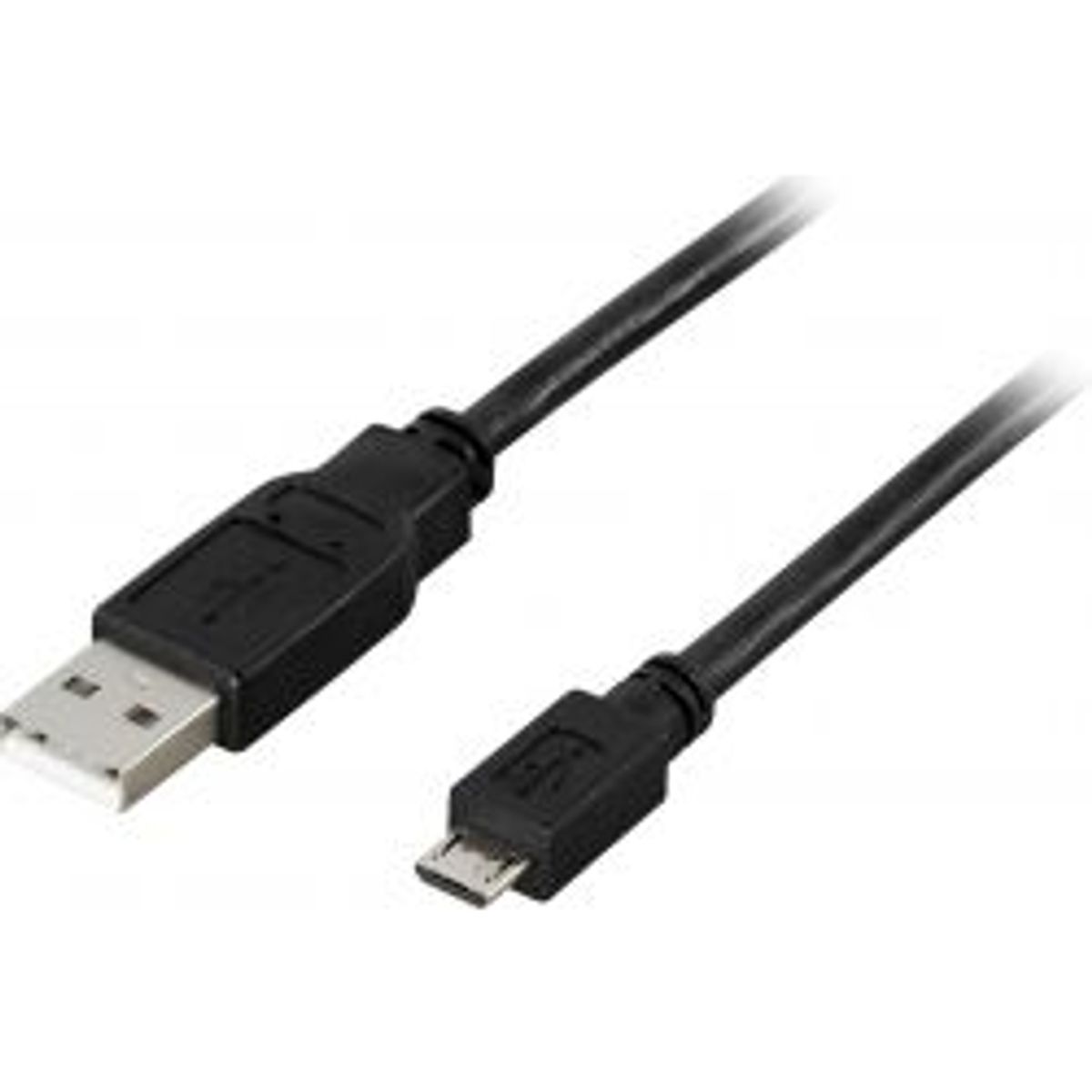 Deltaco Usb 2.0 Cable Type A Male Type Micro B Male 5pin 2m Black - Ledning