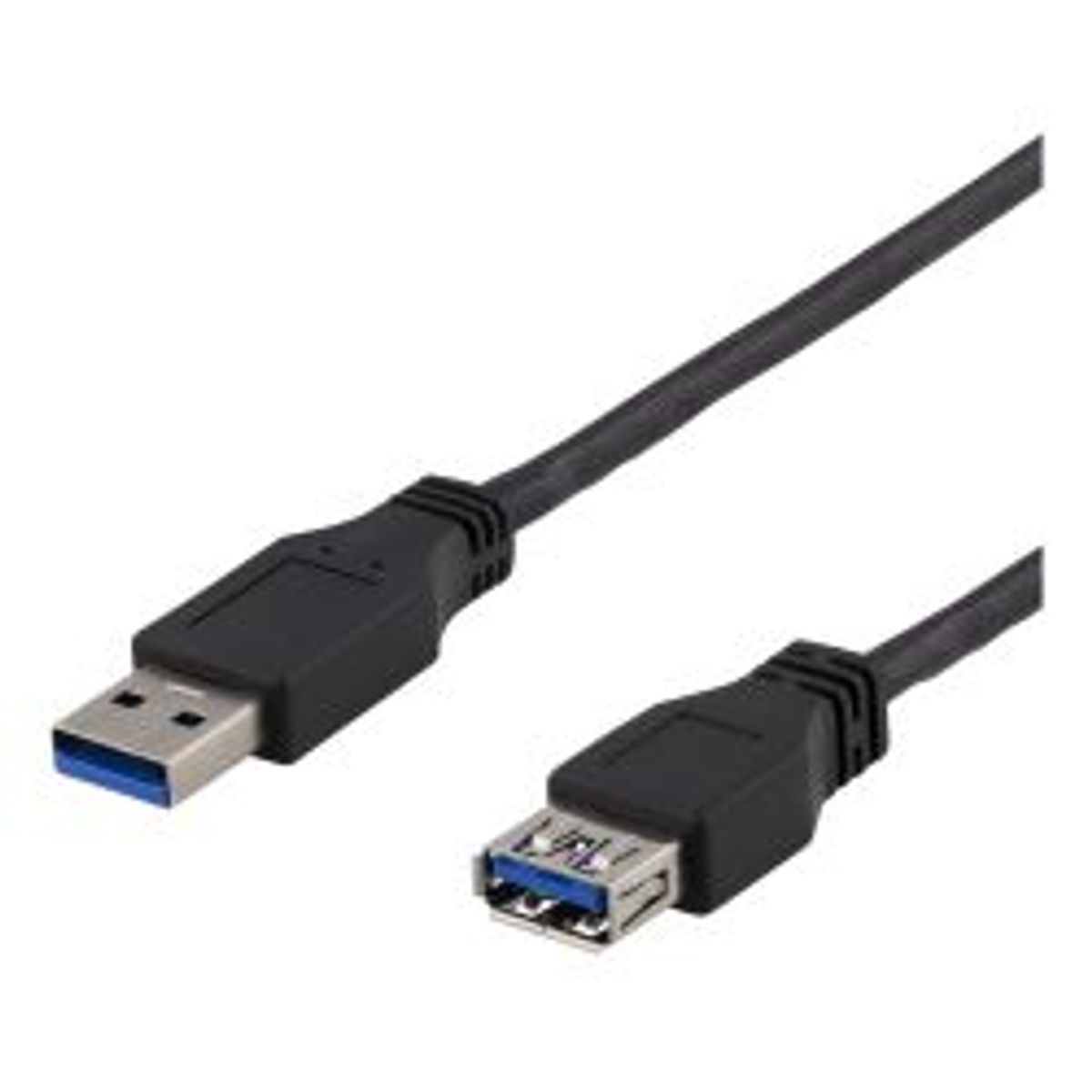 Deltaco Usb 3.1 Gen1 Extension Cable 1m Usba Male>usba Female Black - Ledning