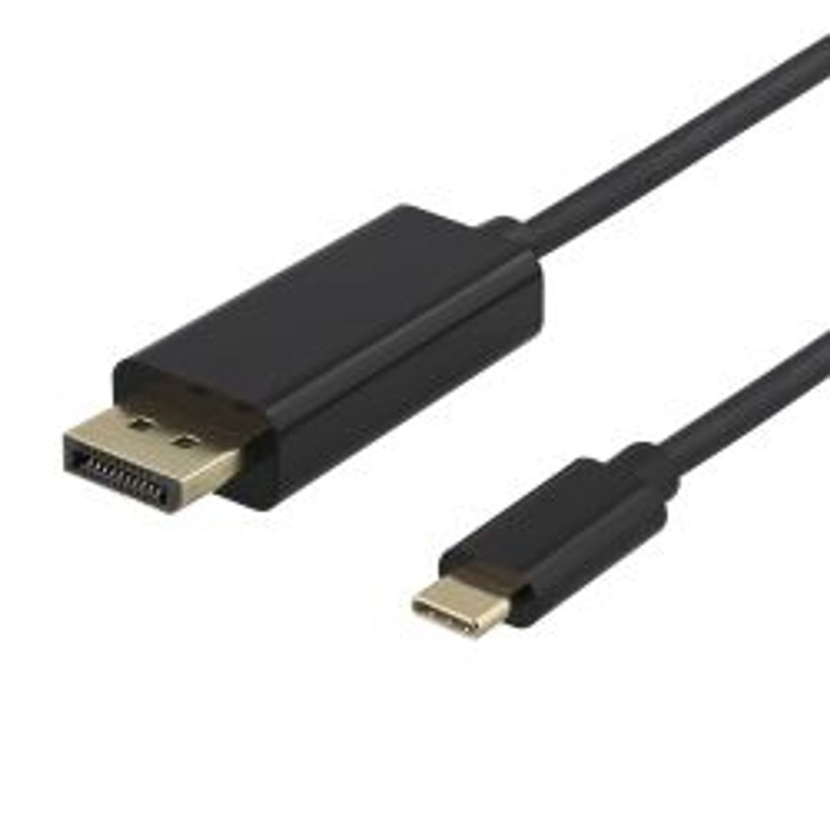 Deltaco Usb-c Till Displayport-kabel, 1m, 4k@60hz, Sort - Ledning