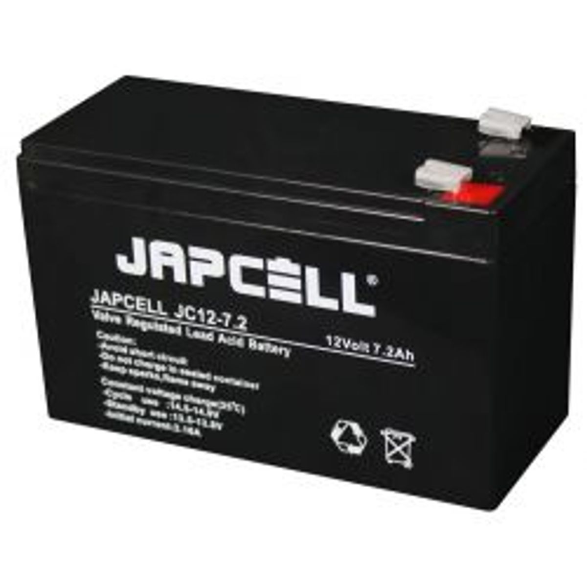 JAPCELL JC12-7.2 F2 (6.3mm) AGM Battery - Batteri