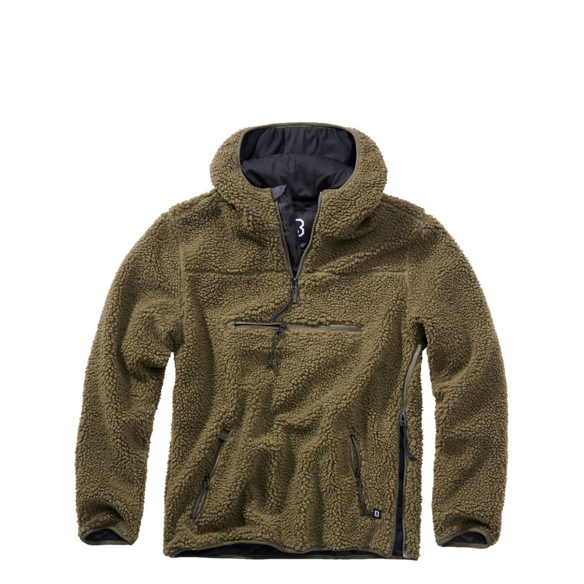 Brandit Teddyfleece Anorak m. Hætte Oliven