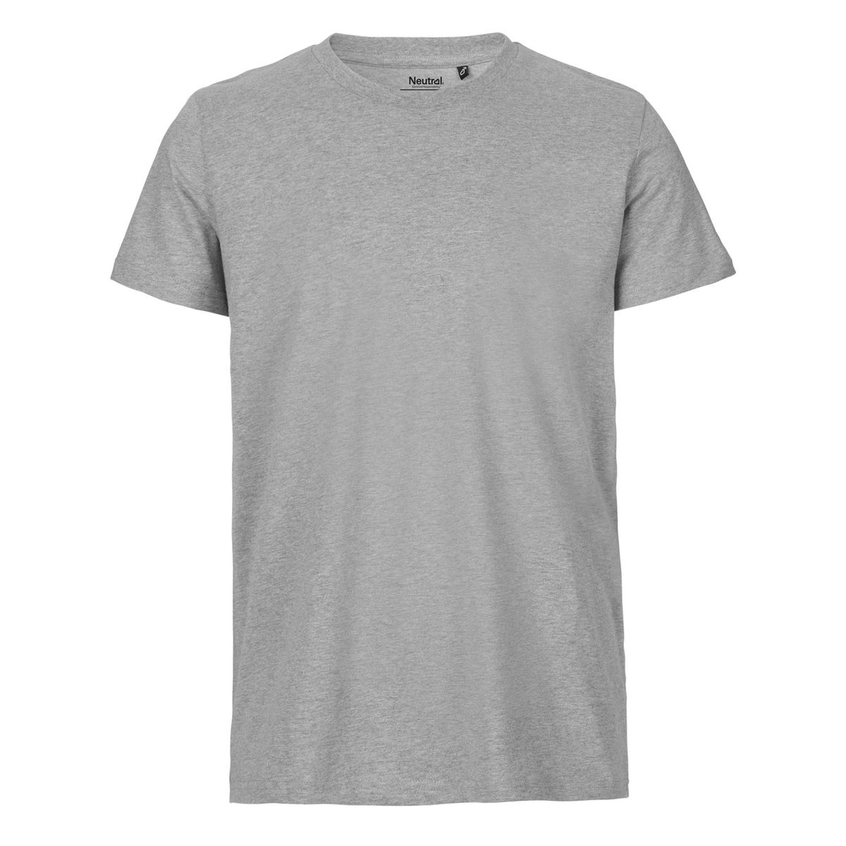 Neutral Fitted T-Shirt Grå Melange