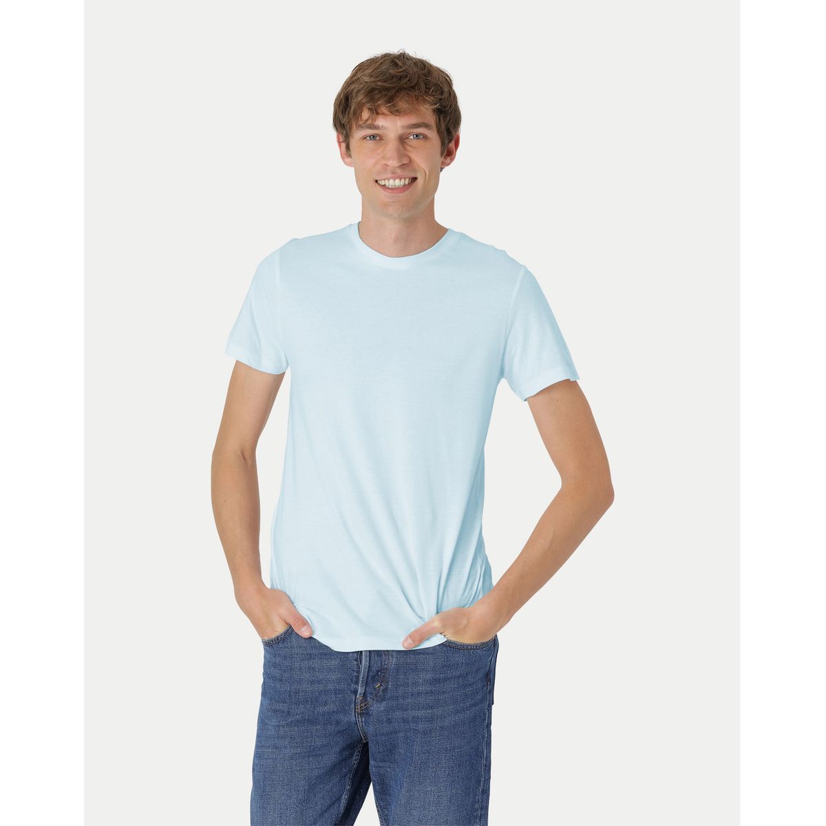 Neutral Fitted T-Shirt Light Blå