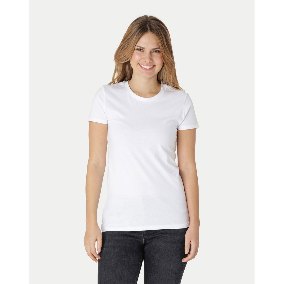 Neutral Dame Fitted T-Shirt Hvid