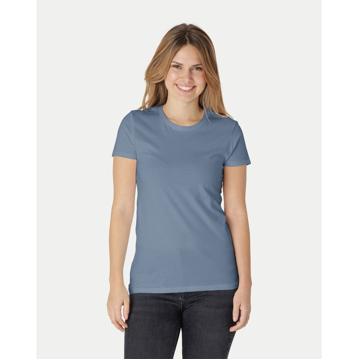 Neutral Dame Fitted T-Shirt Indigo