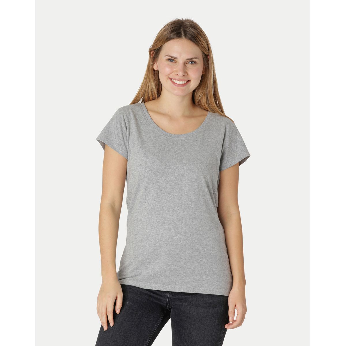 Neutral Dame Loose Fit T-Shirt Grå