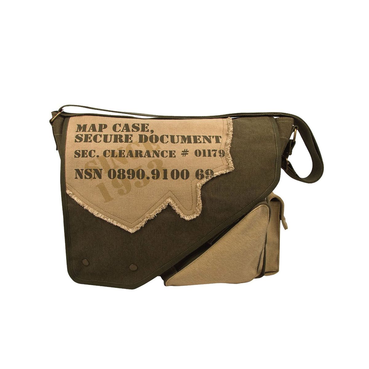 Rothco Skuldertaske 2-Farvet m. print 13L Oliven/khaki