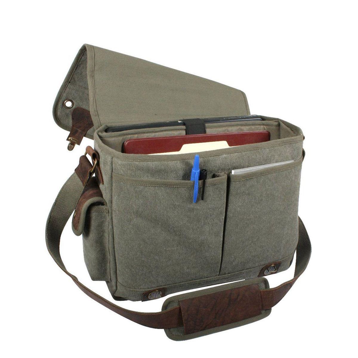 Rothco Vintage Trailblazer laptop bag Olive