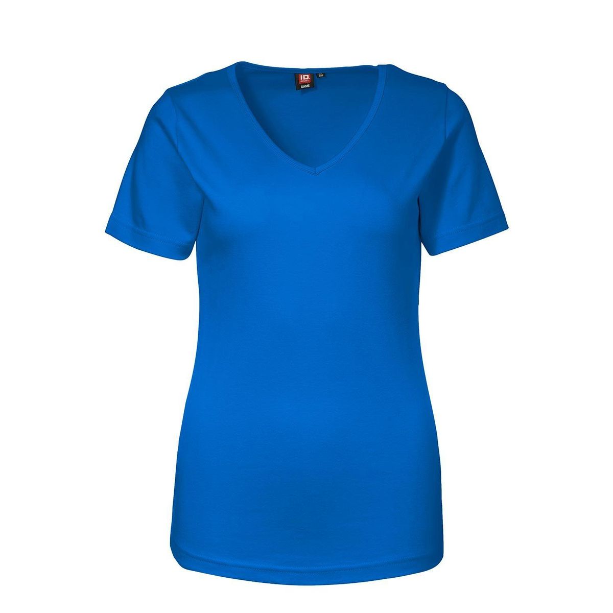 ID Feminin V-hals T-Shirt Azur