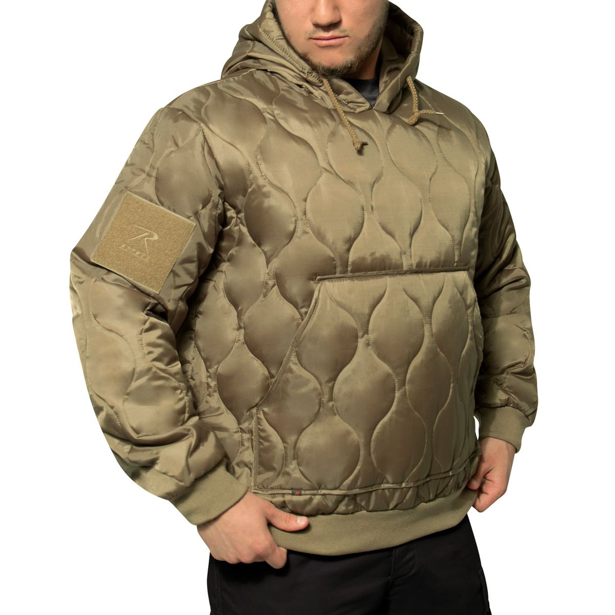 Rothco Vatteret Woobie Hoodie Coyote Brun