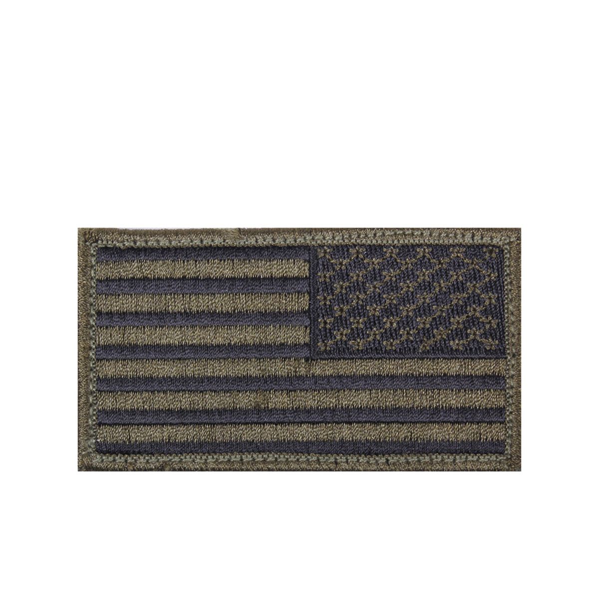 Rothco Patch - USA Flag vendbar Oliven / Sort